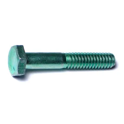 1/4"-20 x 1-1/2" Green Rinsed Zinc Grade 5 Hex Cap Screws (407 pcs.)