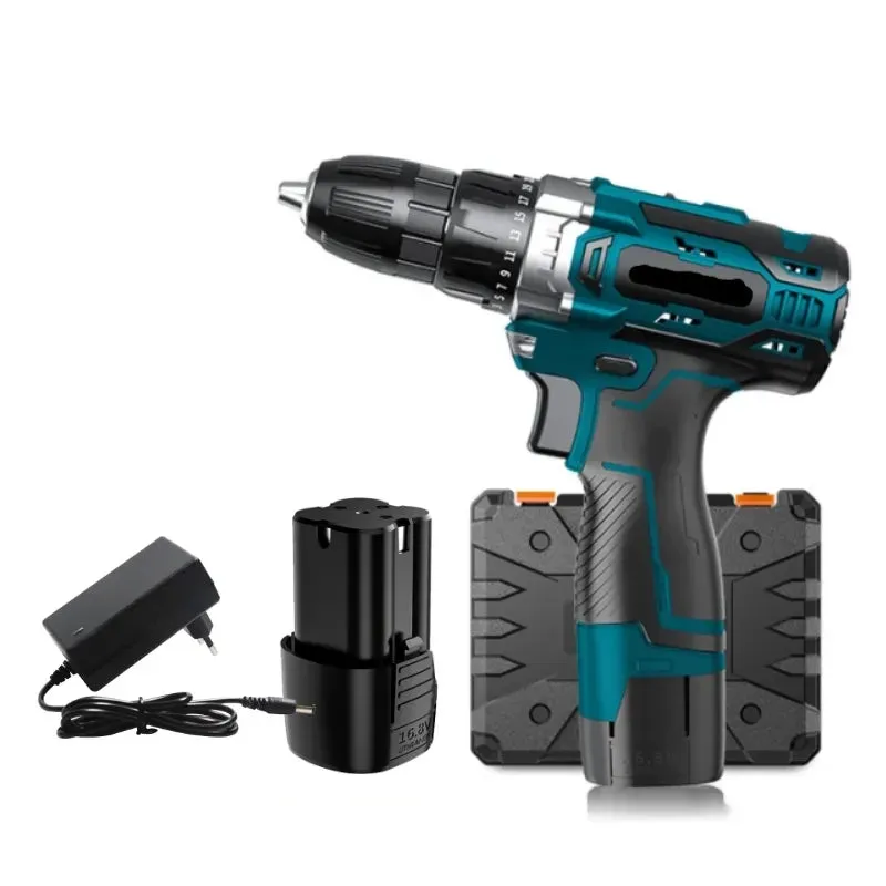 16.8V Multifunction Rechargeable Lithium Battery Torque  Electric Drill bit cordless Electric Screwdriver hand wrench tool set