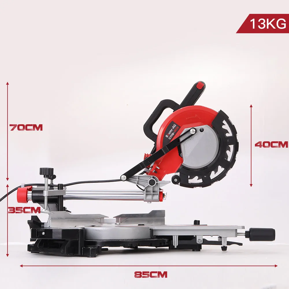 2000W Sliding Compound Mitre Saw 210mm Laser Guide - Baumr-AG