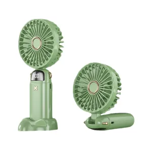 3000mAh Handheld Mini Fan Foldable Portable Neck Hanging Fans 5 Speed USB Rechargeable Fan with Phon