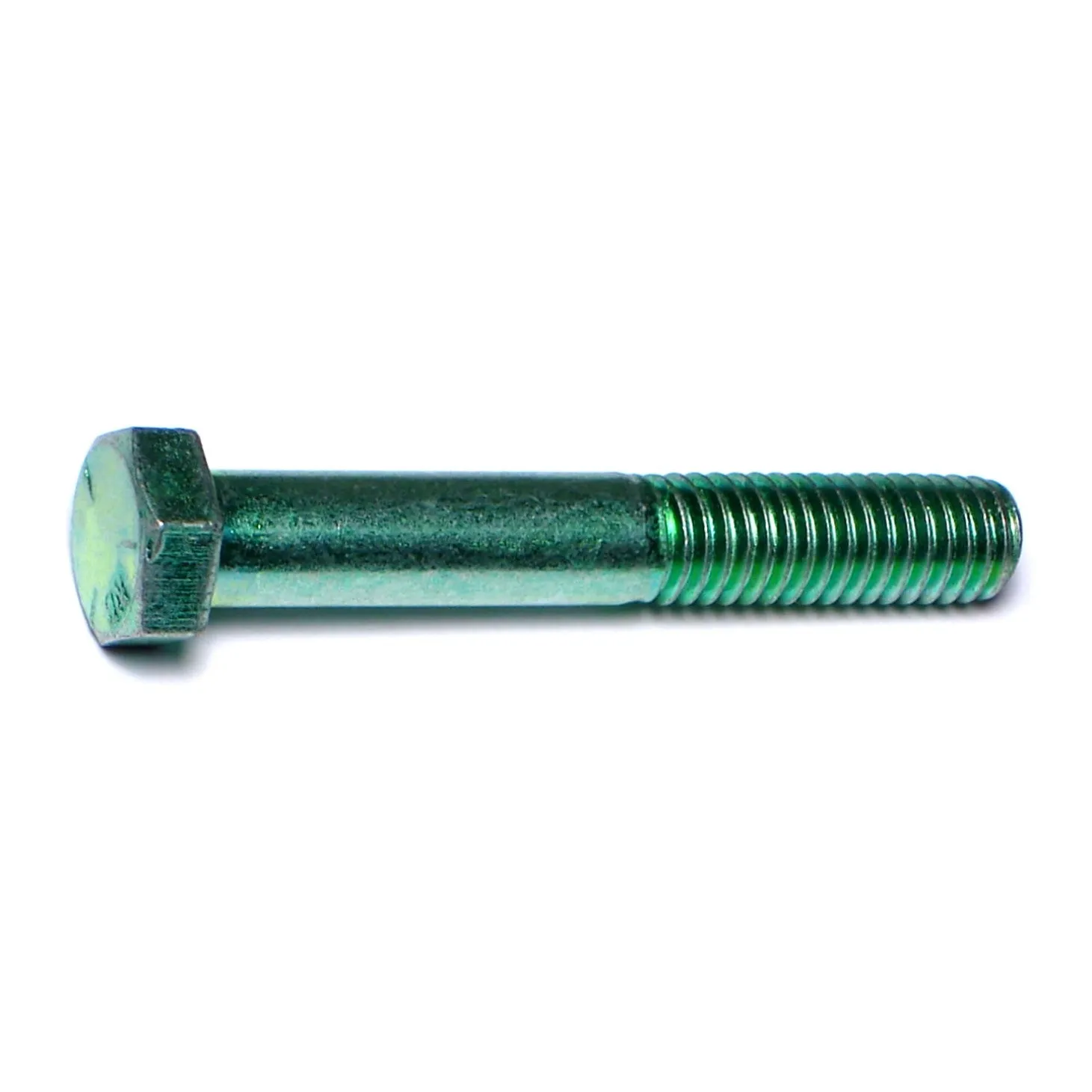 3/8"-16 x 2-1/2" Green Rinsed Zinc Grade 5 Hex Cap Screws (118 pcs.)