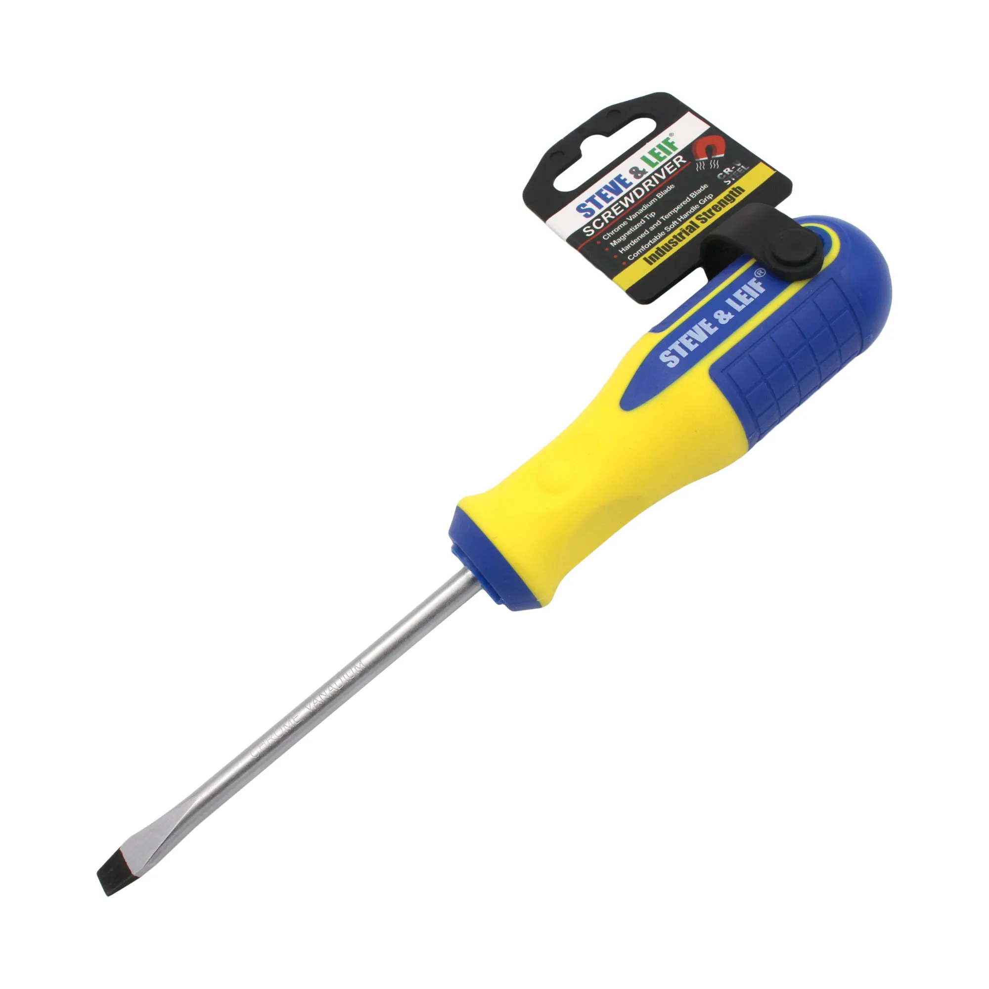 4 inch Yellow/Blue Slotted Screwdriver (6x100mm)