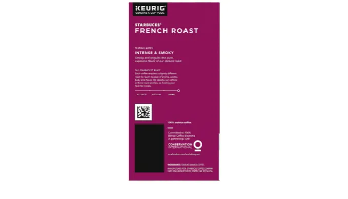 (50¢ Each!) 144-Count: Starbucks French Roast Coffee K-Cup Pods, Dark Roast, 6 Boxes of 24 (Recently Past Best By Date) - Ships quick!