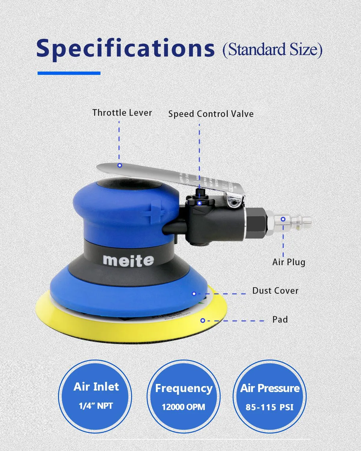 5"/6" Air Random Orbital Sander