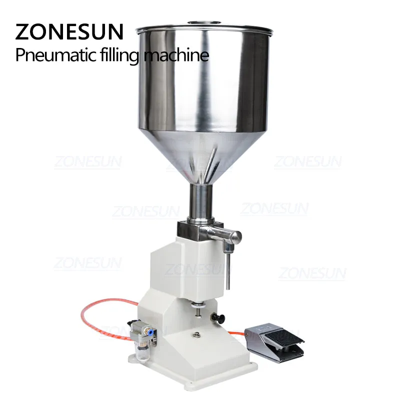 A02 5-50ml Full Pneumatic A02 Manual Filling Machine for Cream Shampoo Cosmetic Liquid Filler Machine