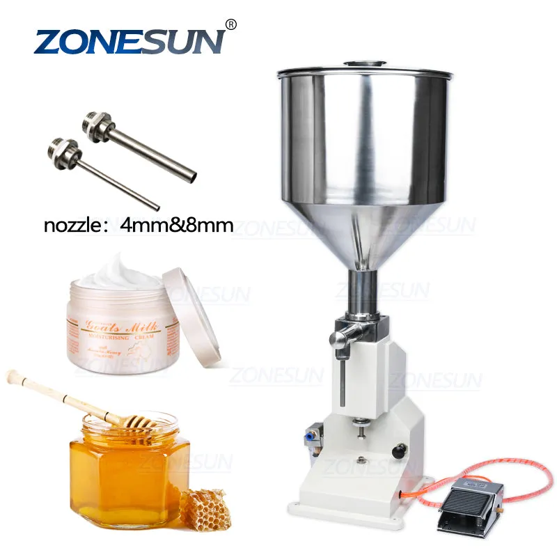 A02 5-50ml Full Pneumatic A02 Manual Filling Machine for Cream Shampoo Cosmetic Liquid Filler Machine