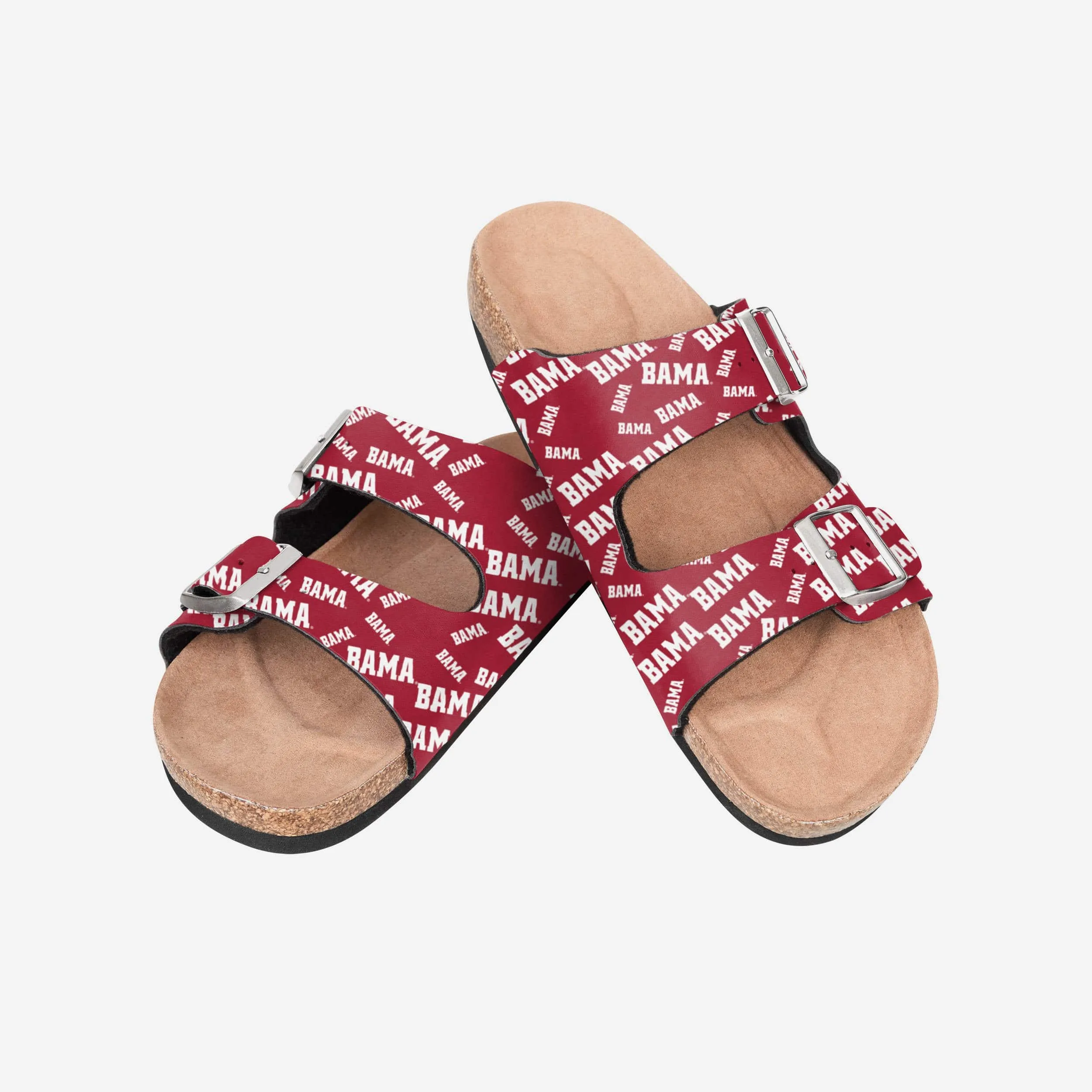 Alabama Crimson Tide Womens Mini Print Double Buckle Sandal