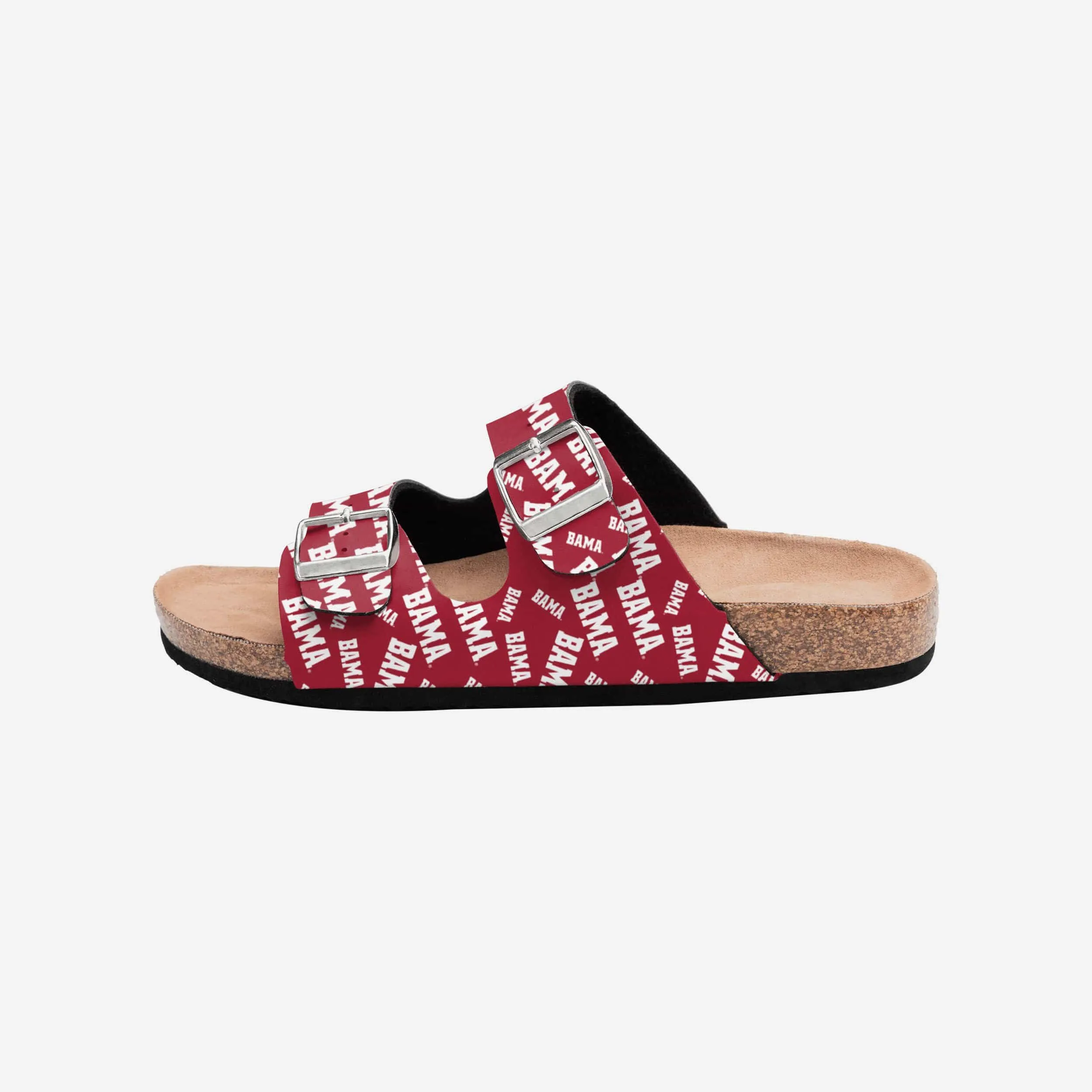 Alabama Crimson Tide Womens Mini Print Double Buckle Sandal