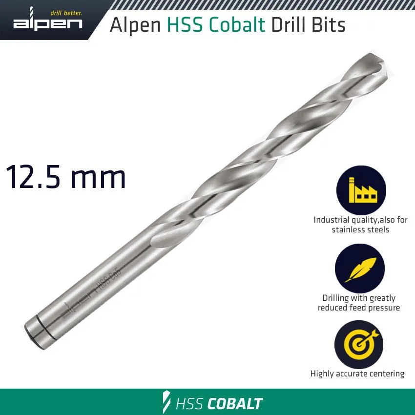 ALPEN HSS COBALT BULK DIN 338 RN,  12.5 ALP6130125