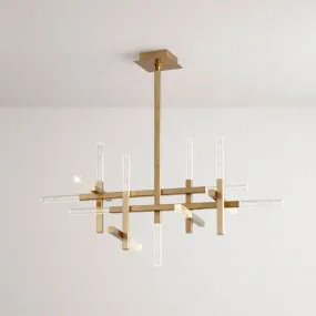 ATLANTIS 13 LIGHT CHANDELIER, AGED BRASS