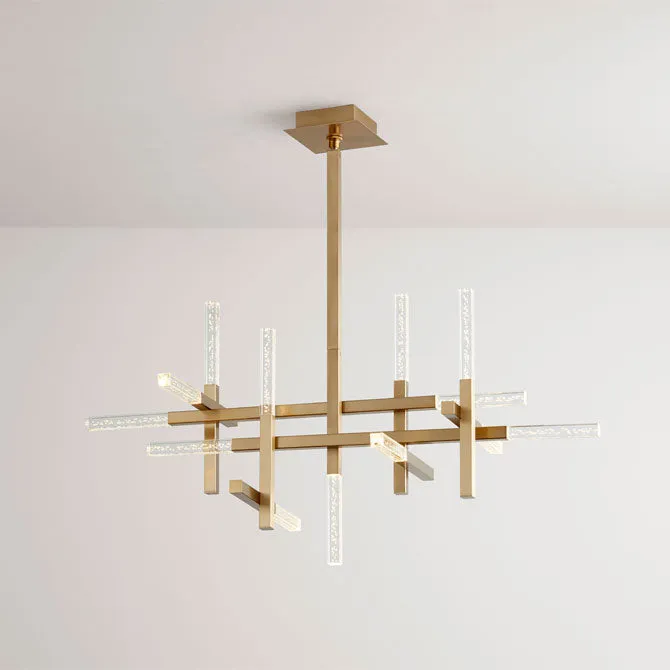 ATLANTIS 13 LIGHT CHANDELIER, AGED BRASS