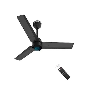 atomberg Renesa 900mm BLDC Motor 5 Star Rated Sleek Ceiling Fans with Remote Control | Upto 65% Energy Saving, High Air Delivery and LED Indicators | 2 1 Year Warranty (Midnight Black)