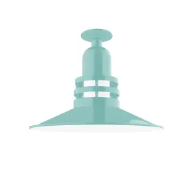 Atomic 16" Flush Mount in Sea Green