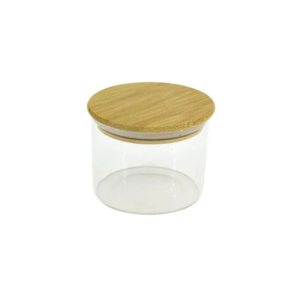 Bamboo Glass Jars Round 280ml