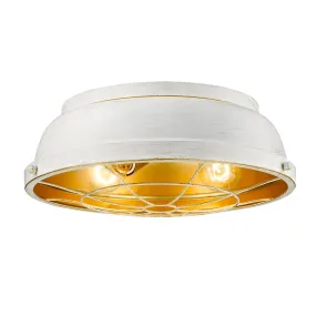 BARTLETT 2 LIGHT CEILING MOUNT, FRENCH WHITE