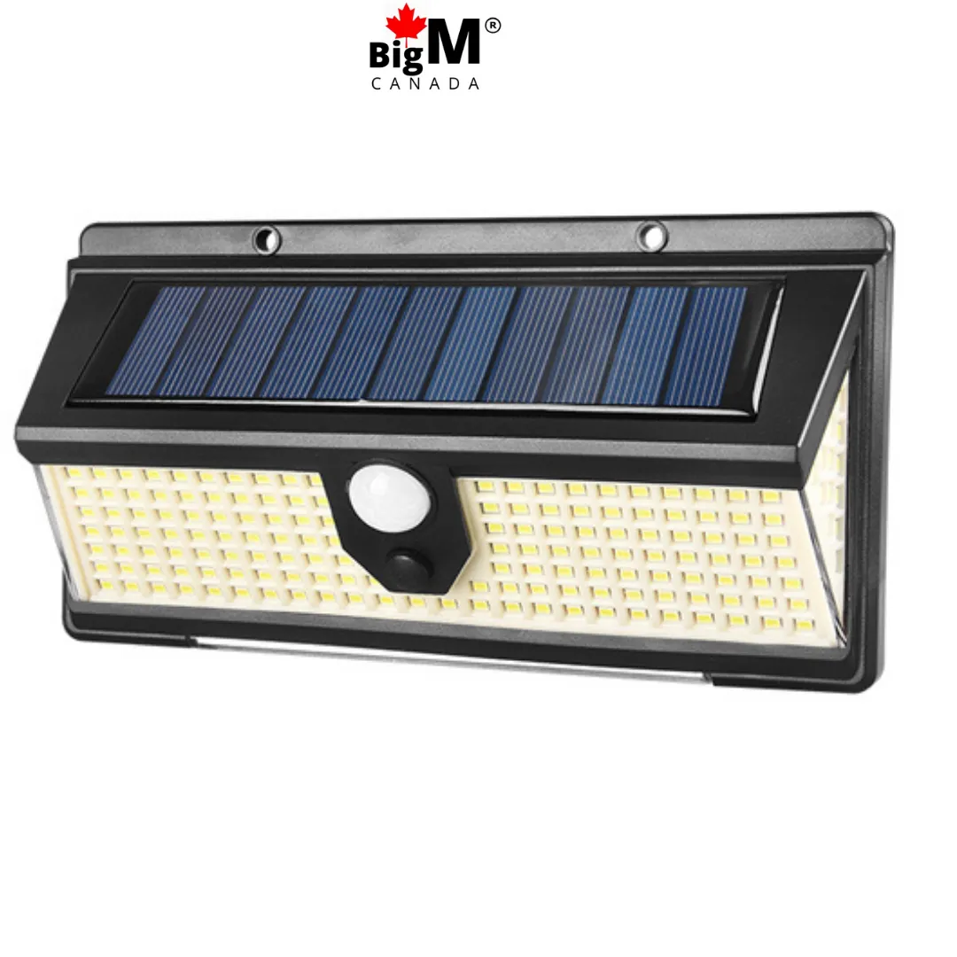 BigM 190 LED Bright Outdoor Solar Security Lights with Motion Sensor