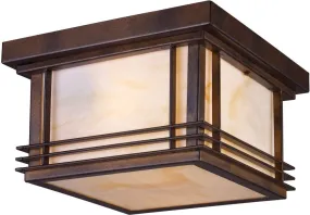 Blackwell 2 Light Outdoor Flushmount In Hazelnut Bronze