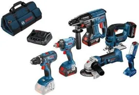 Bosch 6 Piece Combi Kit - With Batteries