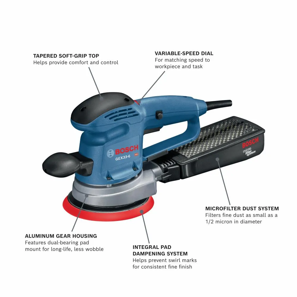 Bosch GEX33-6N 6" Sander/Polisher