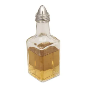 Browne 571600 Oil & Vinegar Dispenser, 6 oz., 2 in  x 6 in H, glass with stainless steel pouri