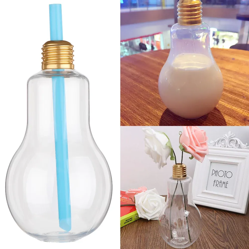 Bulb Shaped Mason Jar 220ml Plastic Color Globe Bottle