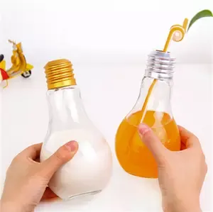 Bulb Shaped Mason Jar 220ml Plastic Color Globe Bottle