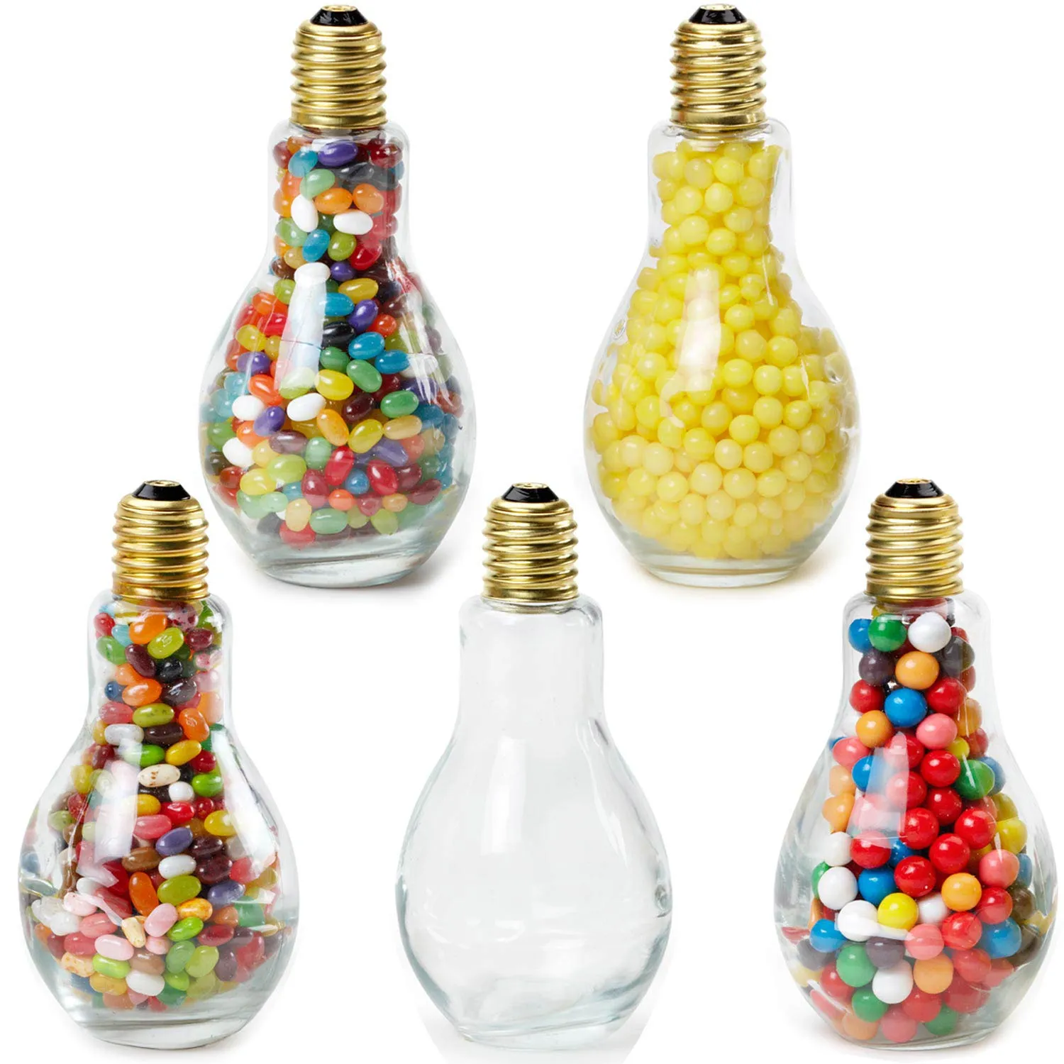 Bulb Shaped Mason Jar 220ml Plastic Color Globe Bottle