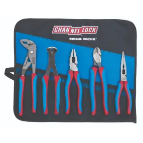 Channel Lock CBR-5E 5-Piece CODE BLUE E SERIES Pliers Set with Tool Roll