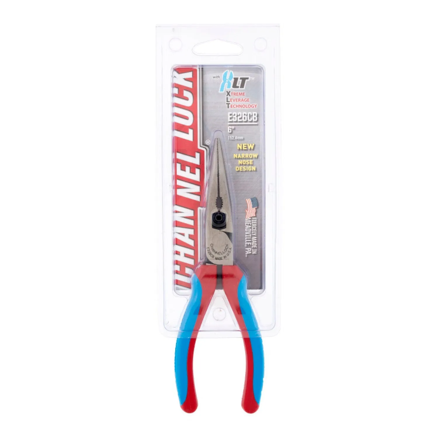 Channellock 326CB 6-inch Code Blue XLT Combination Long Nose Pliers with Cutter