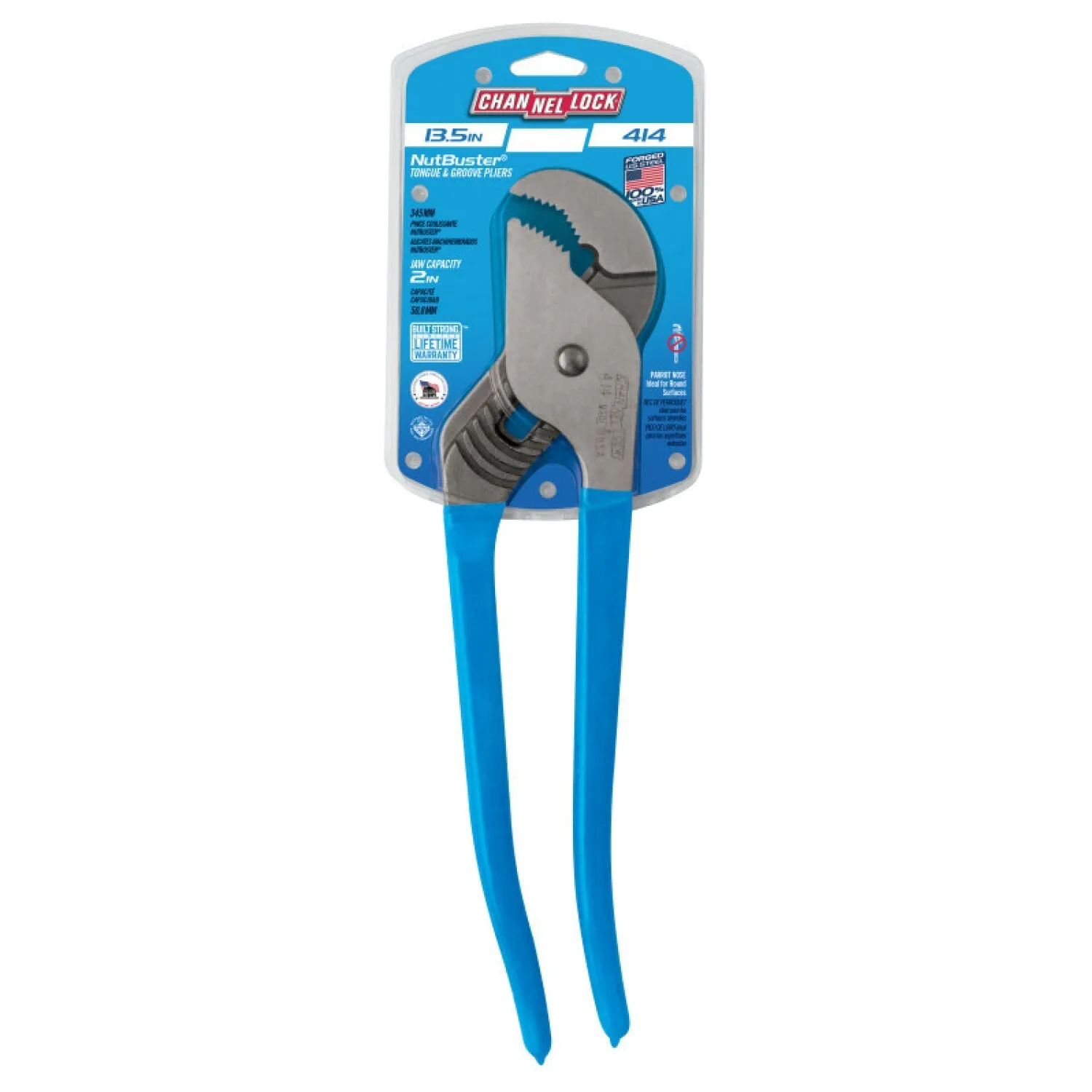 Channellock 414 13.5-Inch Nutbuster Parrot Nose Tongue & Groove Pliers