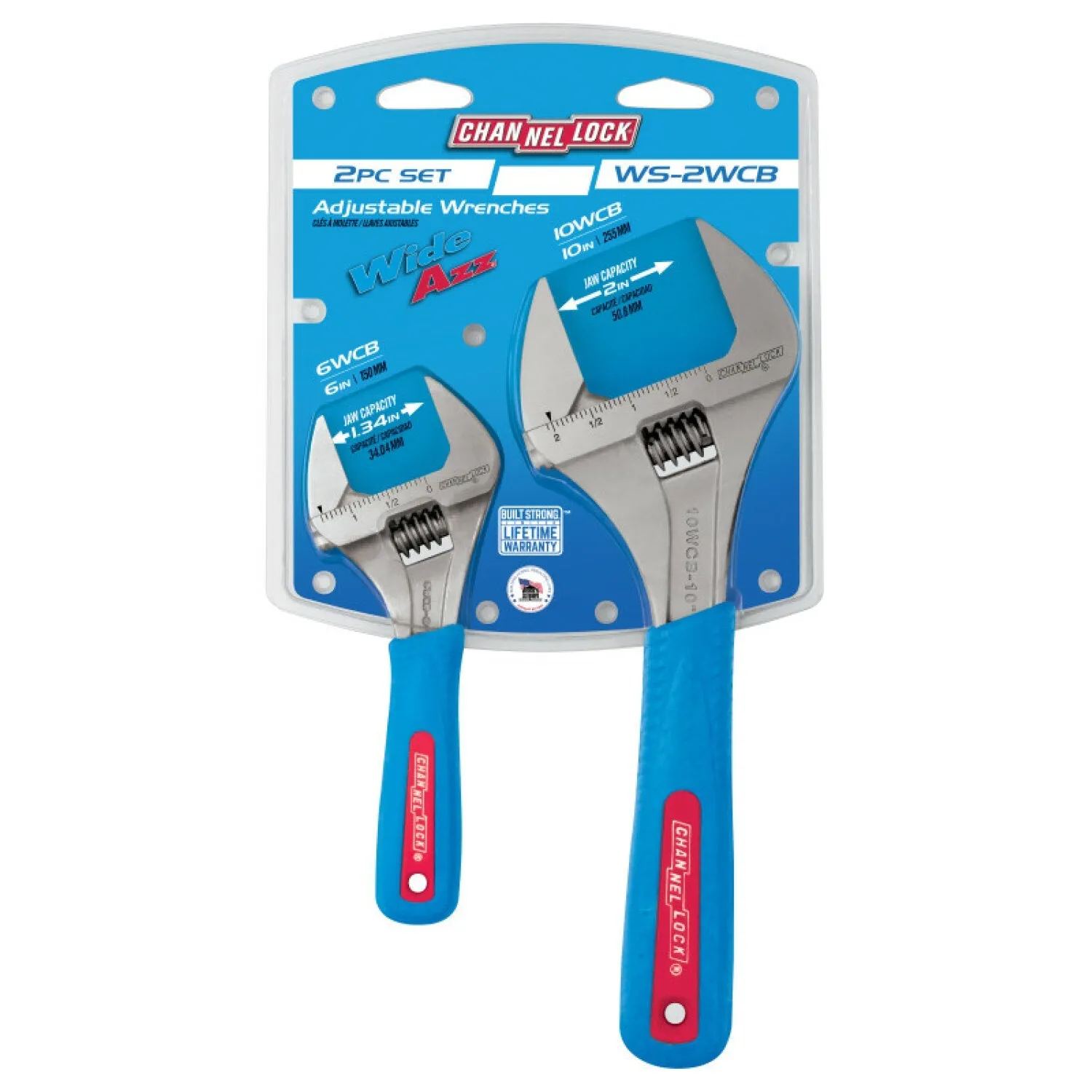 Channellock WS-2WCB 2pc Adjustable Wrench Set