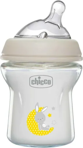 Chicco New Natural Feeling Glass Bottle 0M  - 150ML