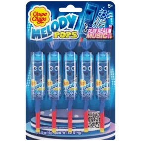 Chupa Chups Melody Pops 5pk Blister Blue Raspberry 2.6oz