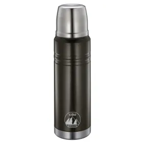 Cilio Monte Insulated Stainless Steel Travel Beverage Bottle, 25 oz, Black