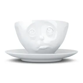 Coffee Cup with Saucer, Oh Please Face