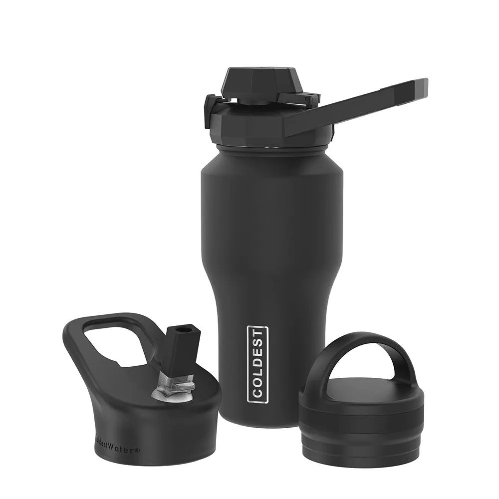 COLDEST 26 Oz (750 ml) Shaker Bottle with Wide Mouth 3 Lids