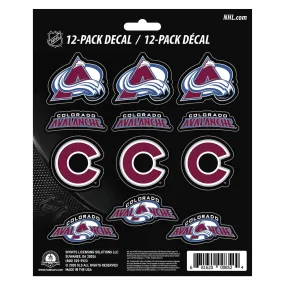 Colorado Avalanche 12 Count Mini Decal Sticker Pack