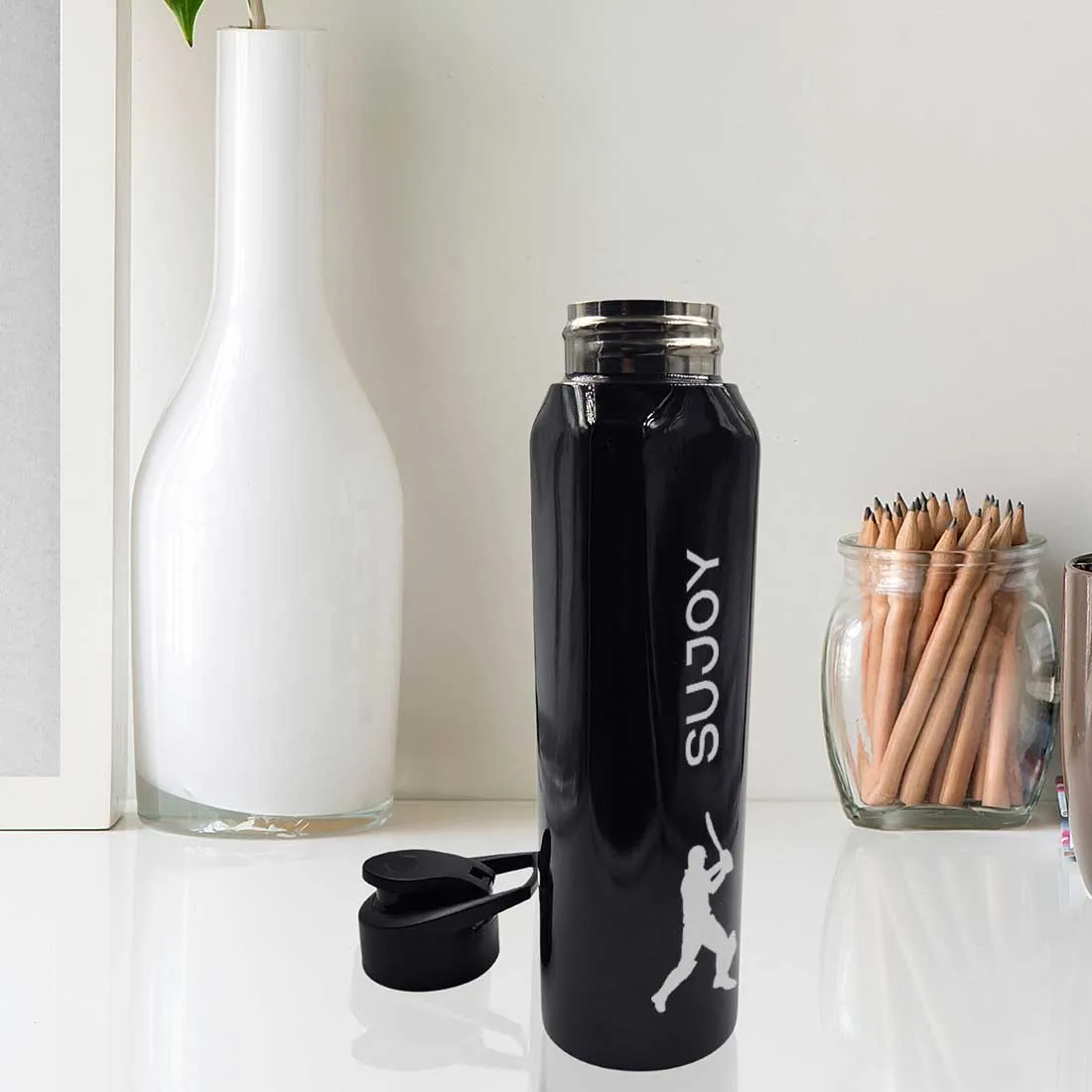 Custom Water Bottle with Engraving of Name, Initials, Monogram and Logo