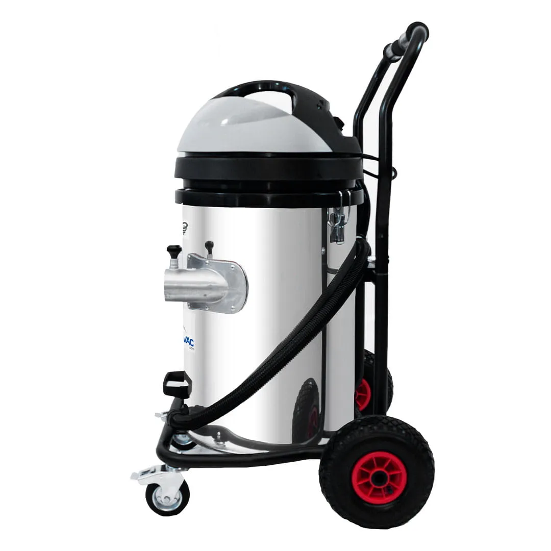 Cyclone II 3600W Stainless Steel 20 Gallon Gutter Vacuum with 28 Foot Aluminum Poles and Bag