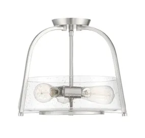 Dash 3 Light Satin Nickel Semi Flush Mount