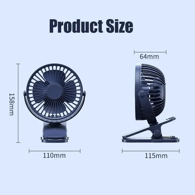 desktop rechargeable USB fan Usb Mini Fan Mini Student Class Dormitory Quiet Office Desktop Clip Charging Fan Ultra Long Range Silent Clip Fan Rechargeable