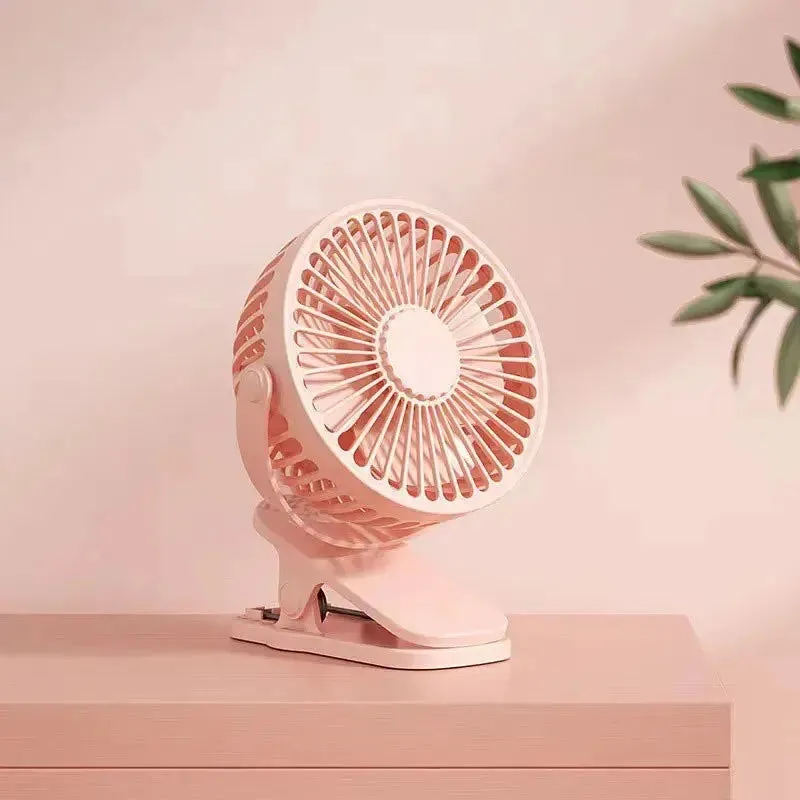 desktop rechargeable USB fan Usb Mini Fan Mini Student Class Dormitory Quiet Office Desktop Clip Charging Fan Ultra Long Range Silent Clip Fan Rechargeable