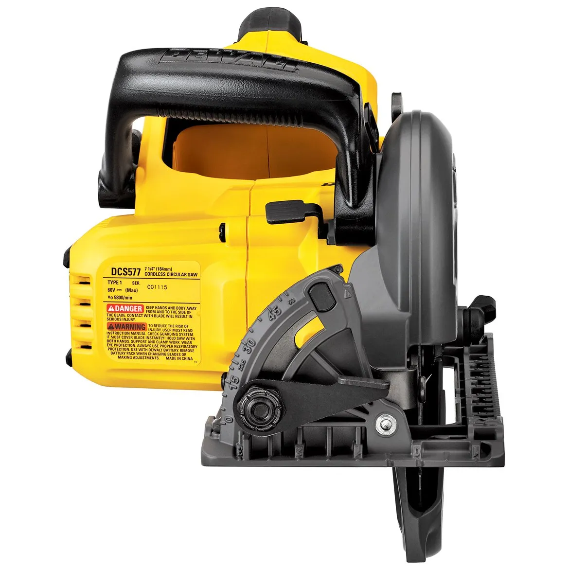 DeWALT DCS577B 60V 7-1/4-Inch Worm Drive Style Circular Saw - Bare Tool