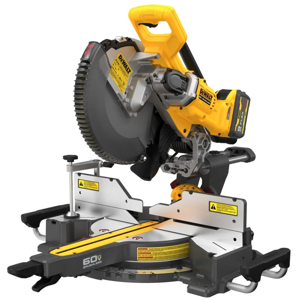 DeWALT DCS781X1 60V 12" MAX Brushless Li-Ion Double Bevel Sliding Miter Saw