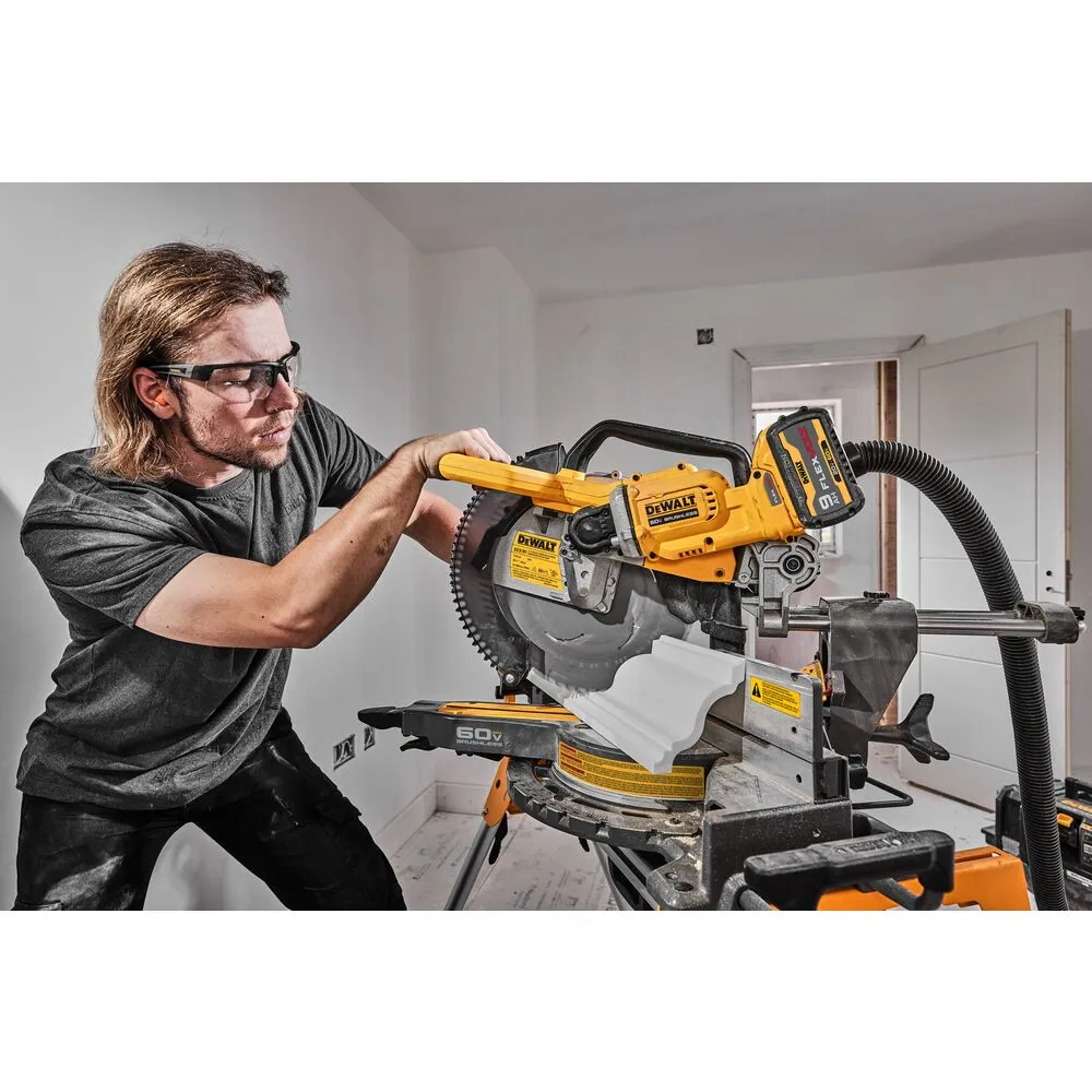 DeWALT DCS781X1 60V 12" MAX Brushless Li-Ion Double Bevel Sliding Miter Saw