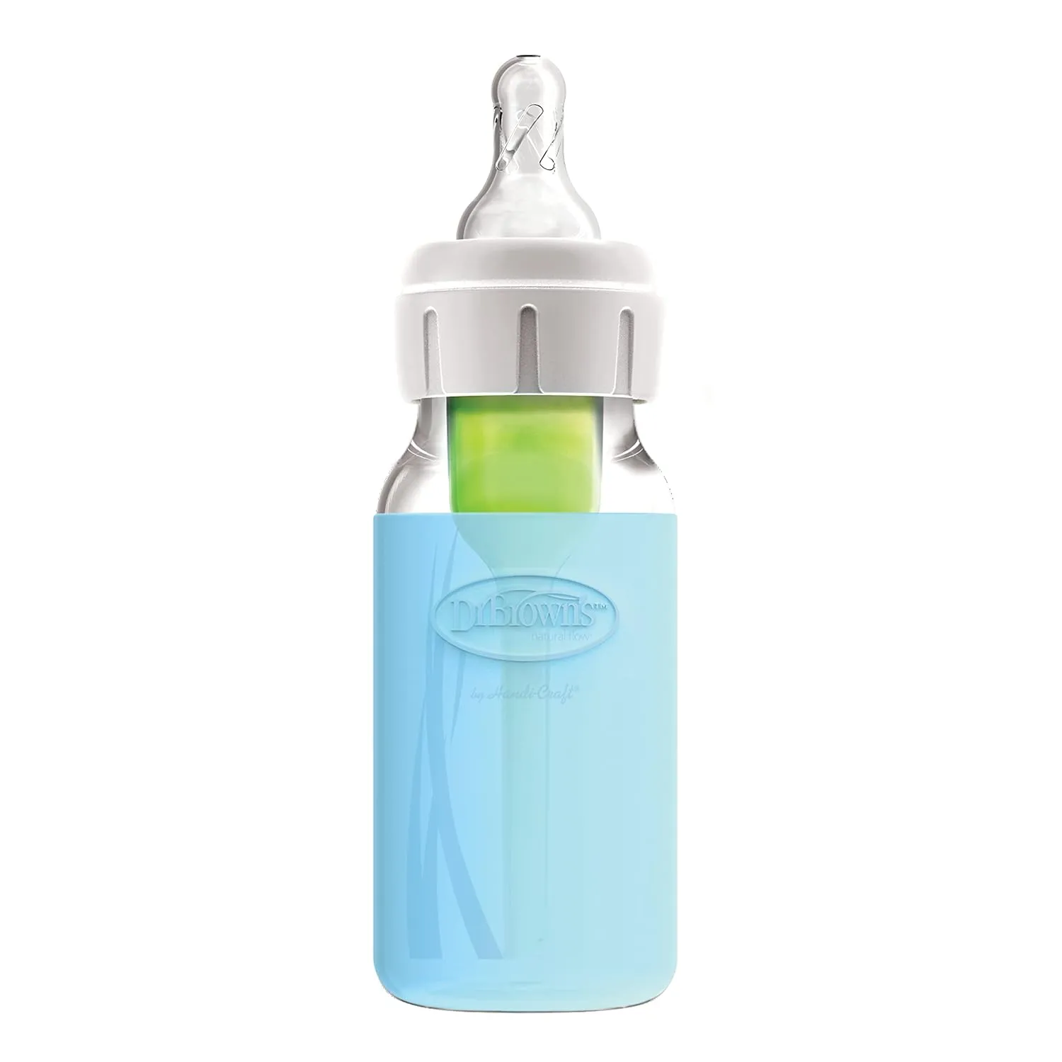 Dr. Brown's Natural Flow Options  Glass Baby Bottle Sleeves, Blue