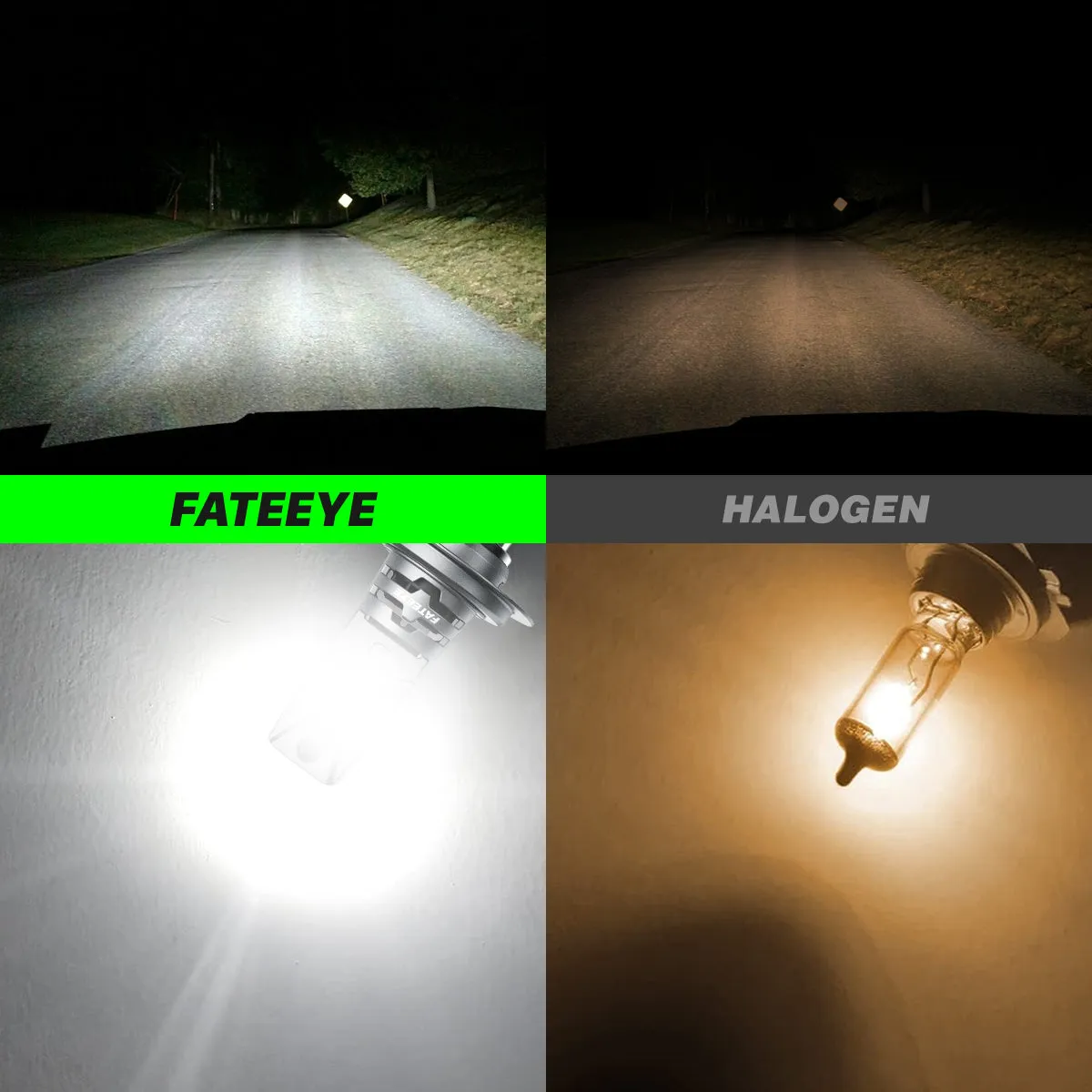 FATEEYE F10 SERIRE H7 MODEL 60W 12000LM HIGH QUALITY LED HEADLIGHTS BULBS