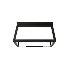 Founders 12 In. 2 Lights LED Outdoor Flush Mount Black finish