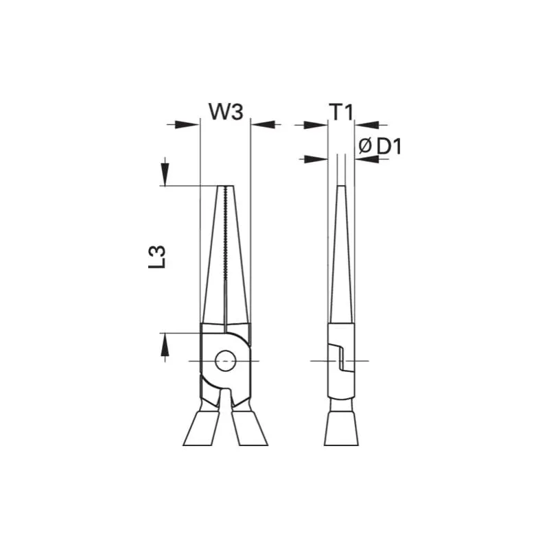 Gedore 6717110 VDE Round nose pliers with VDE dipped insulation