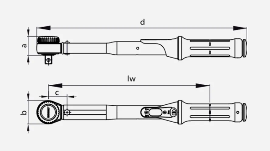 Gedore Torque Wrench TORCOFIX K 1/2" Square Drive 60-300Nm